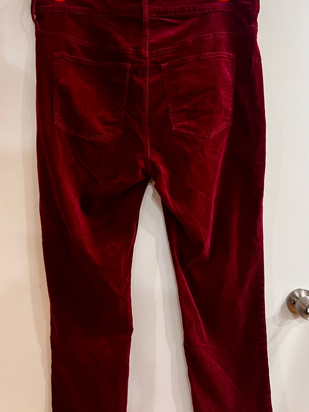 J. Crew Women's Burgundy Straight Leg Corduroy Pants - Picture 2 of 5